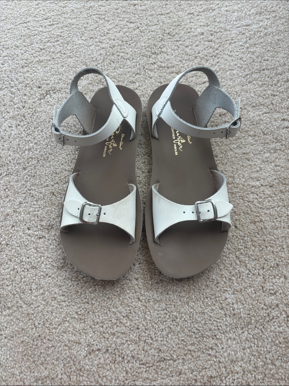 White Salt Water Sandal by Hoy Shoes Sun-San - Surfer size 3